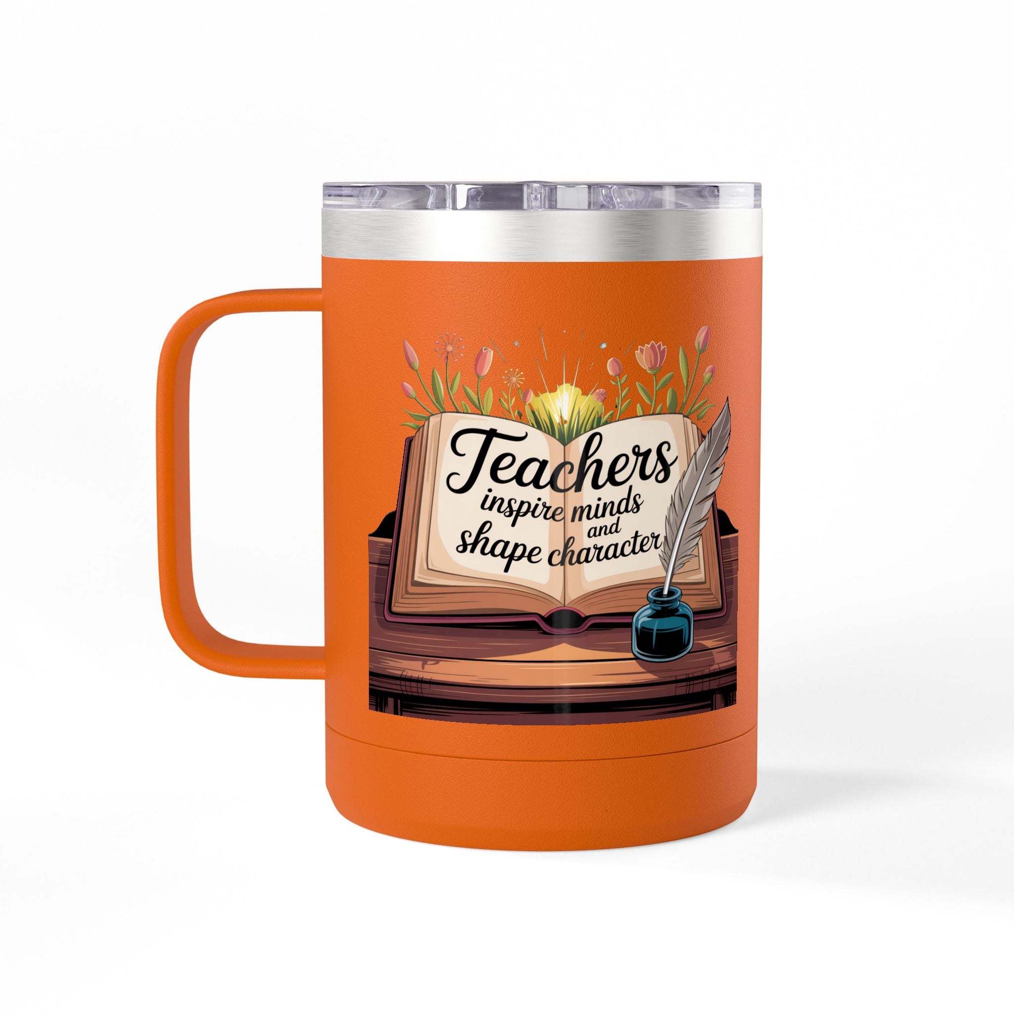 Teachers Inspire Minds and Shape Character - 15oz Teacher Coffee Mug