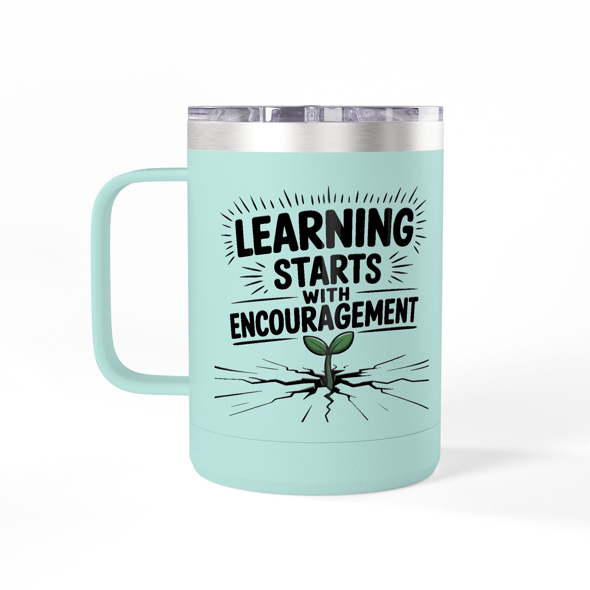 Learning Starts with Encouragement  - 15oz Teacher Coffee Mug