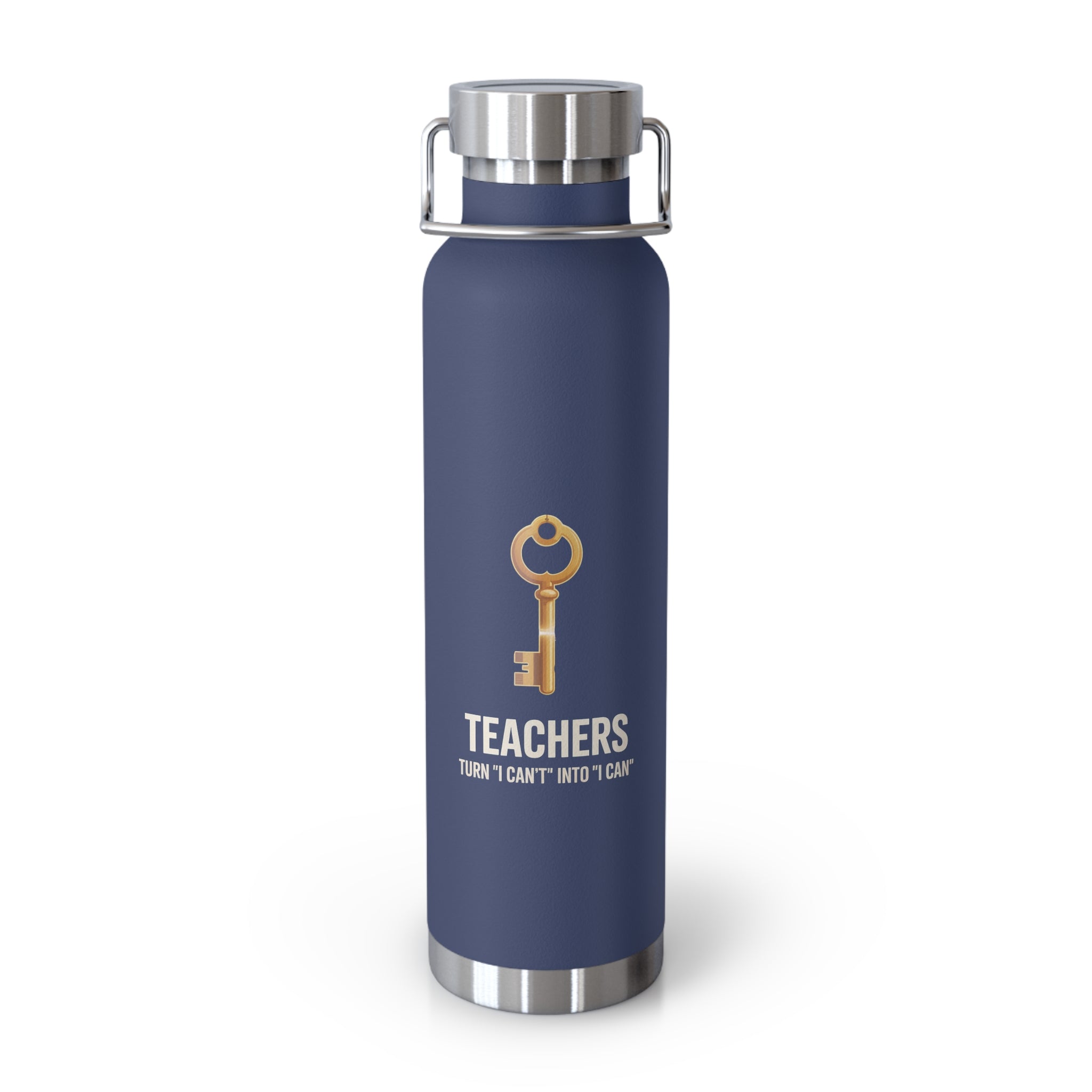 Teachers Turn "I Can't" Into "I Can" -22oz Copper Teachers Tumbler