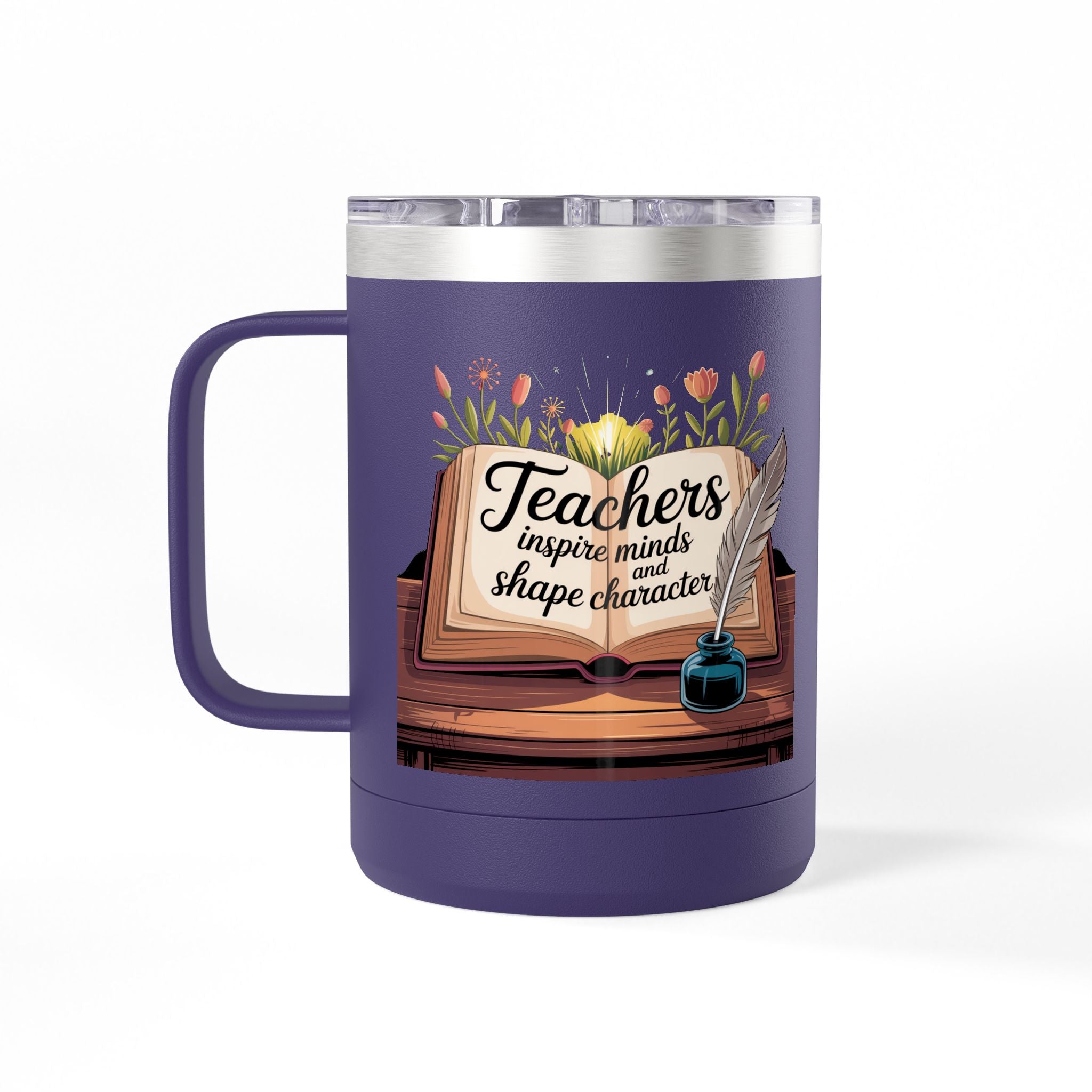 Teachers Inspire Minds and Shape Character - 15oz Teacher Coffee Mug