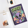Purple "Smart is the New Cool" Alien -  Lined Spiral Notebook