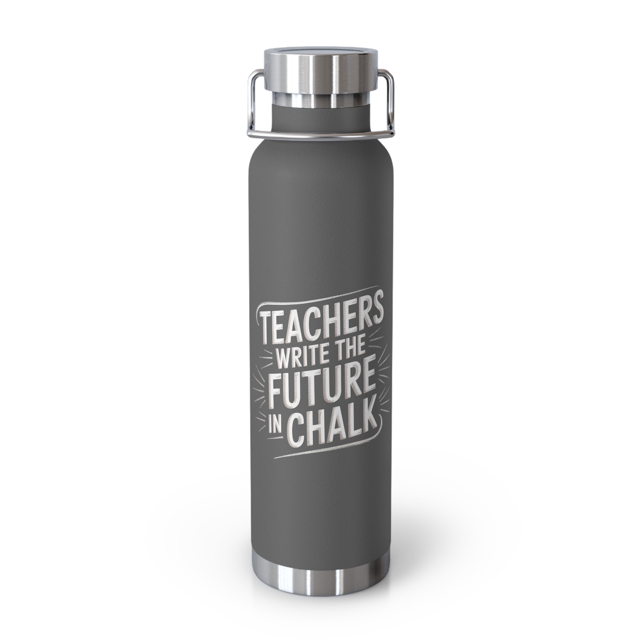 Teachers Write the Future in Chalk  -22oz Copper Teachers Tumbler