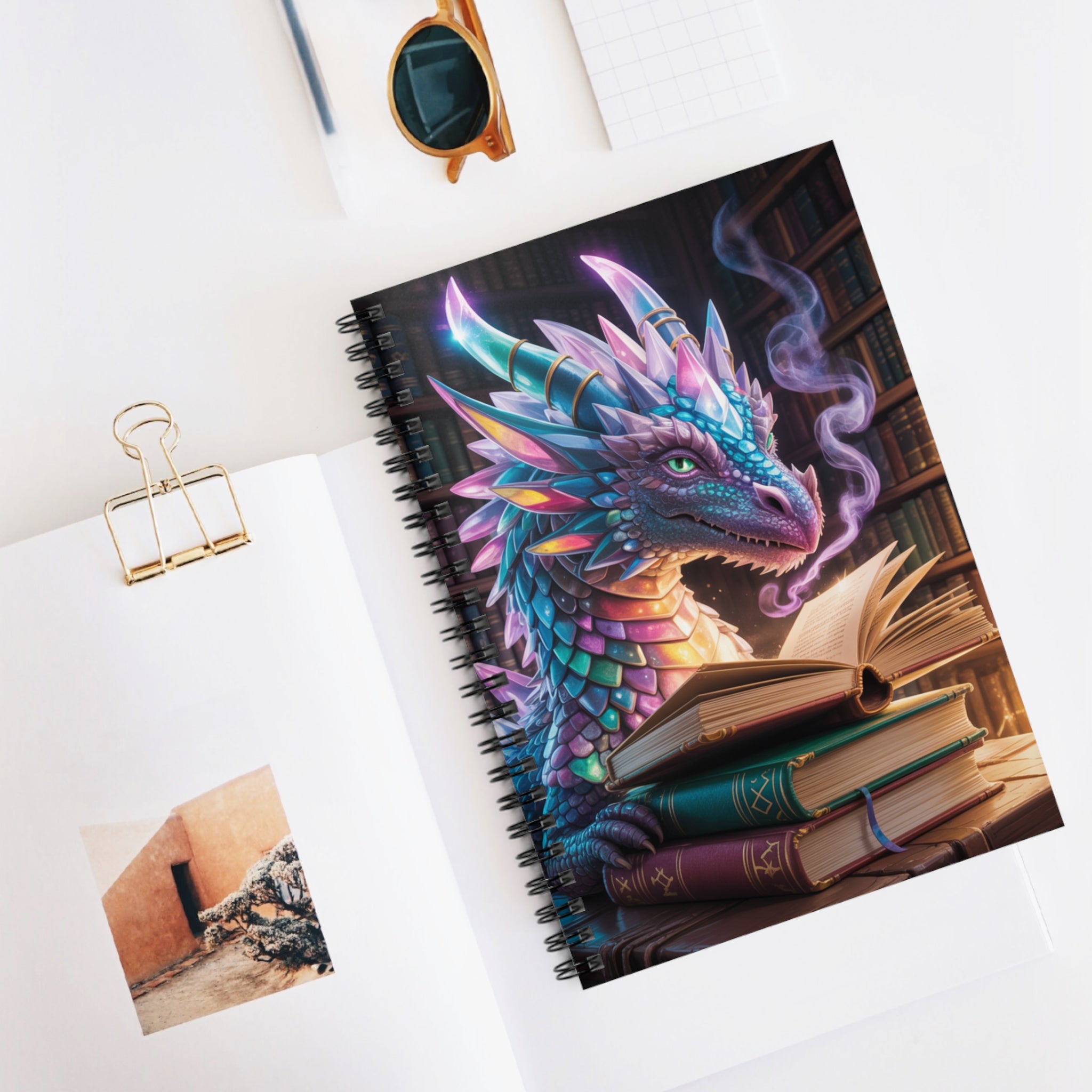 Blue Dragon  -  Lined Spiral Notebook