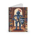 Cartoon Grey Knight   -  Lined Spiral Notebook