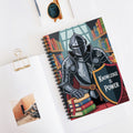 Cartoon Black Knight  -  Lined Spiral Notebook