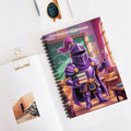 Cartoon Purple Knight  -  Lined Spiral Notebook