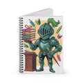 Cartoon Green Knight  -  Lined Spiral Notebook