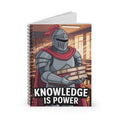 Cartoon Grey Knight  -  Lined Spiral Notebook