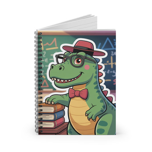 Cartoon Allosaurus  -  Lined Spiral Notebook