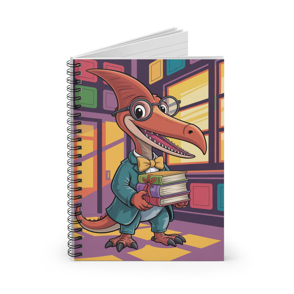 Cartoon Pteranodon  -  Lined Spiral Notebook