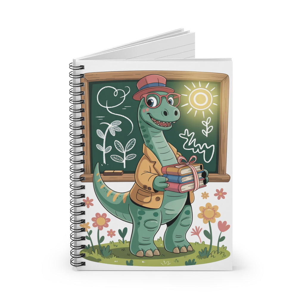 Cartoon Diplodocus  -  Lined Spiral Notebook