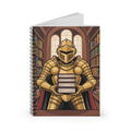 Cartoon Gold Knight   -  Lined Spiral Notebook