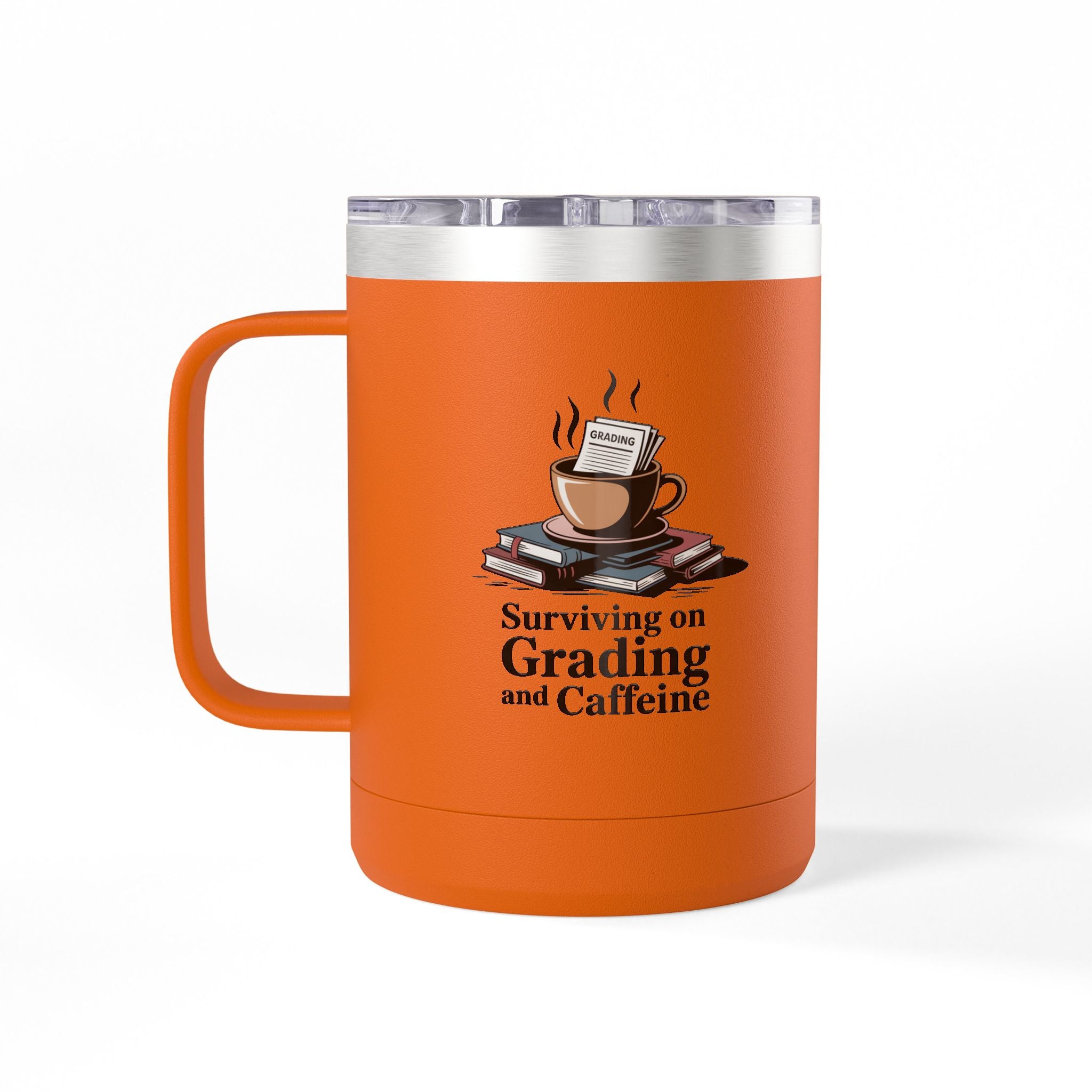 Surviving on Grading and Caffeine - 15oz Teacher Coffee Mug