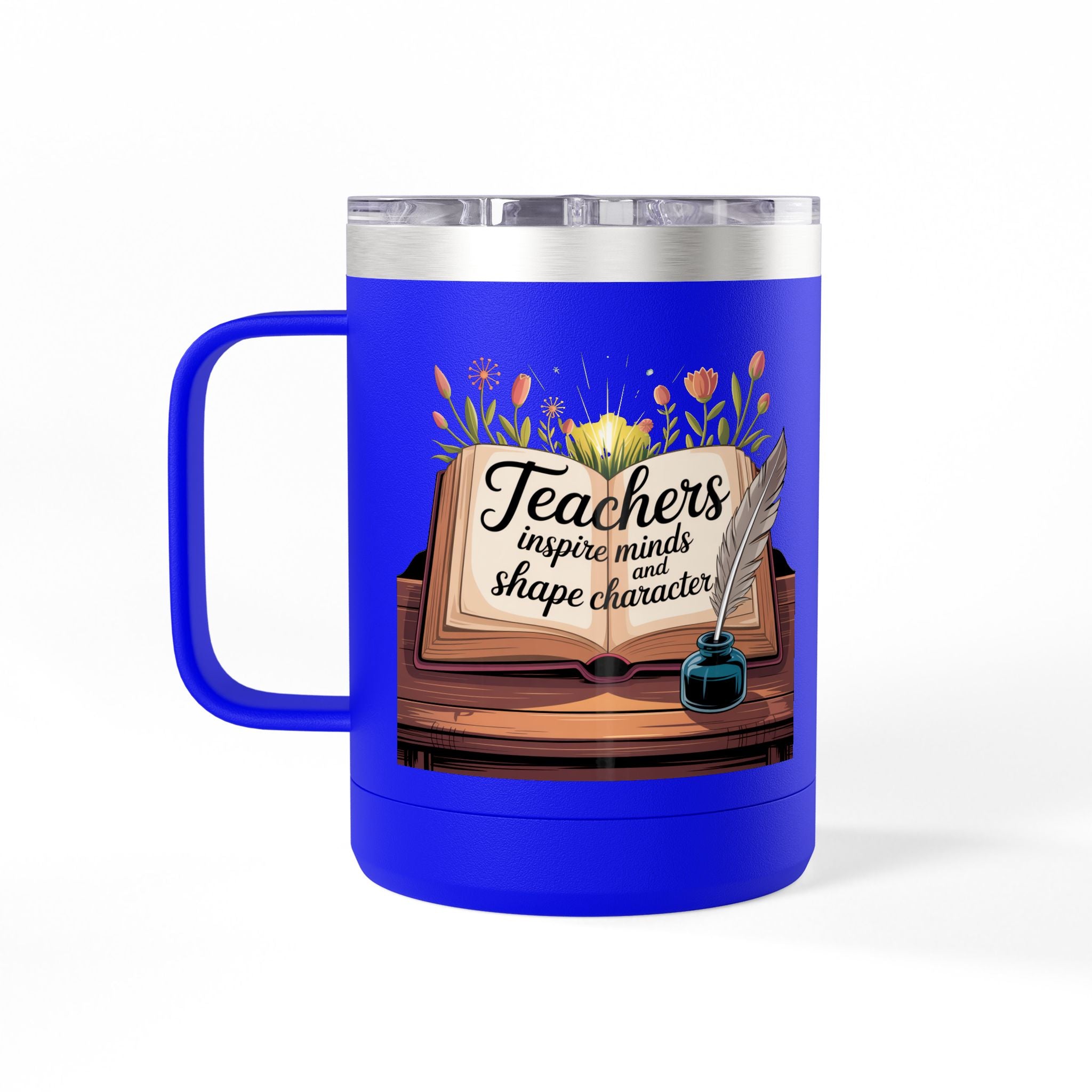 Teachers Inspire Minds and Shape Character - 15oz Teacher Coffee Mug
