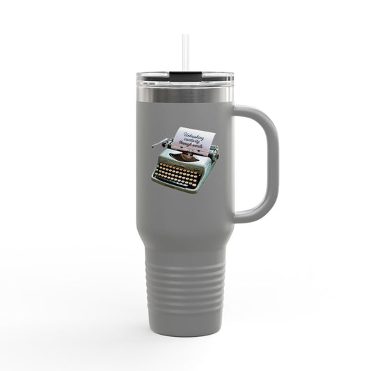 Unleashing Creativity Through Words - 40oz Tumbler for Educators