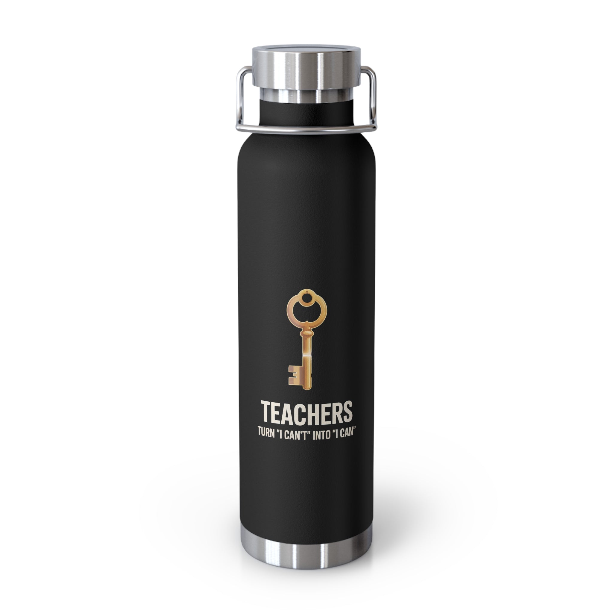 Teachers Turn "I Can't" Into "I Can" -22oz Copper Teachers Tumbler