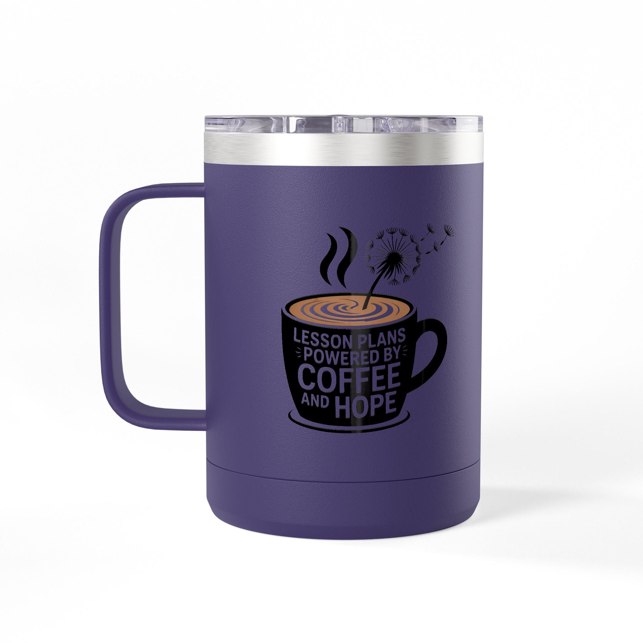 Lesson Plans Powered by Coffee and Hope  - 15oz Teacher Coffee Mug
