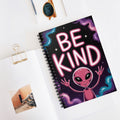 Pink "Be Kind" Alien -  Lined Spiral Notebook