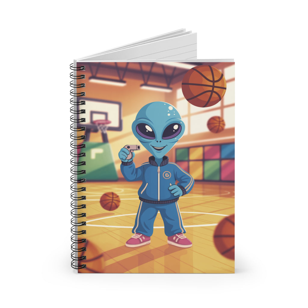 Blue Coach Alien -  Lined Spiral Notebook