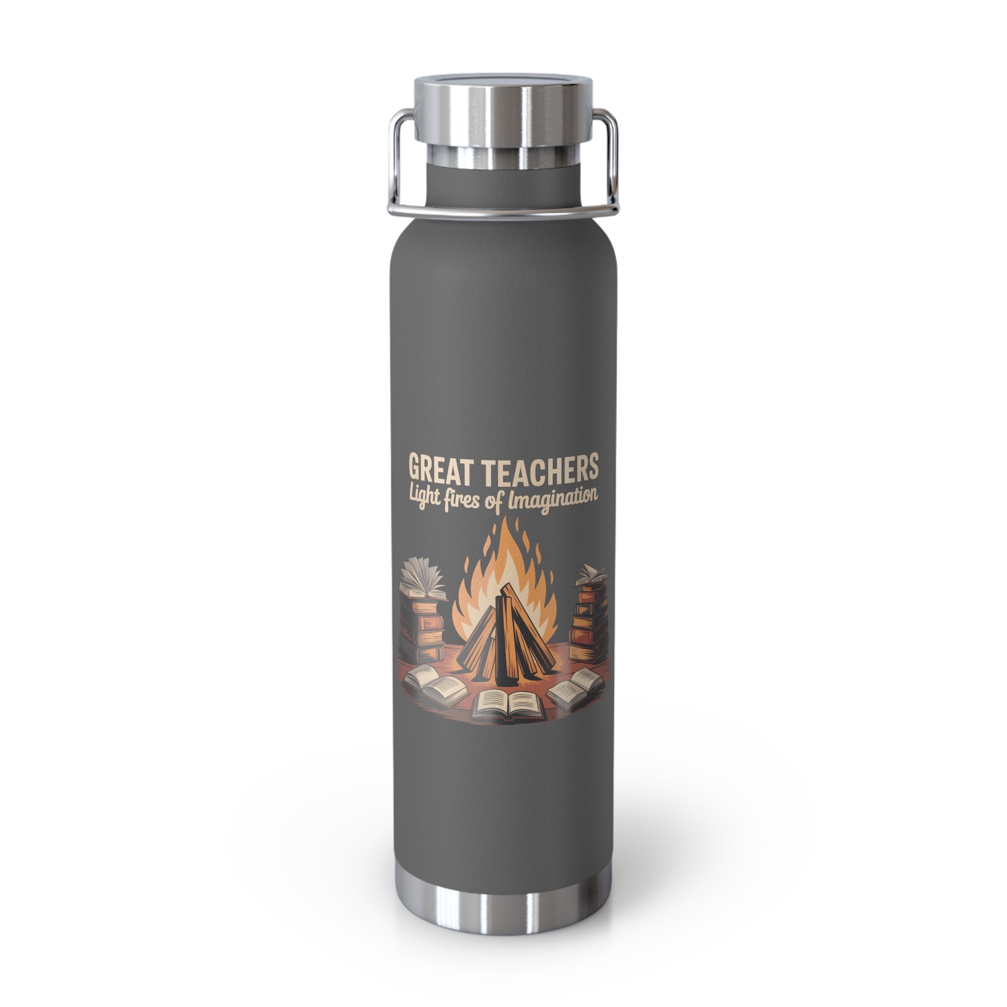 Great Teachers Light Fires of Imagination  -22oz Copper Teachers Tumbler