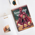 Cartoon Maroon Knight  -  Lined Spiral Notebook