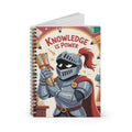 Cartoon Silver Knight  -  Lined Spiral Notebook
