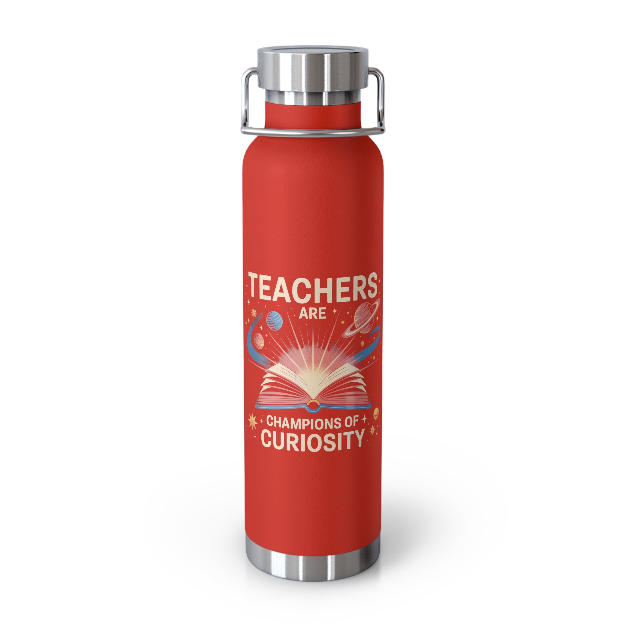 Teachers Are Champions of Curiosity  -22oz Copper Teachers Tumbler