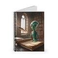 Green Alien -  Lined Spiral Notebook