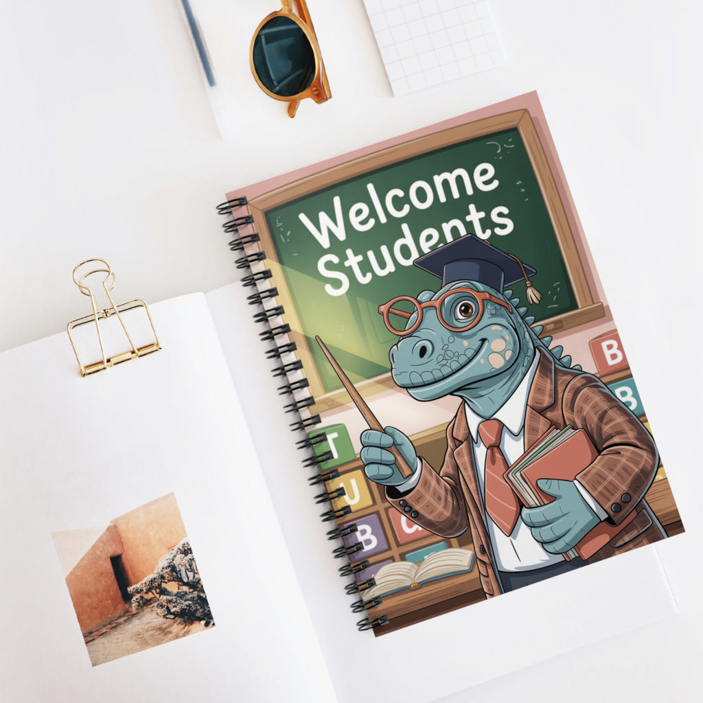 Cartoon Iguanodon  -  Lined Spiral Notebook