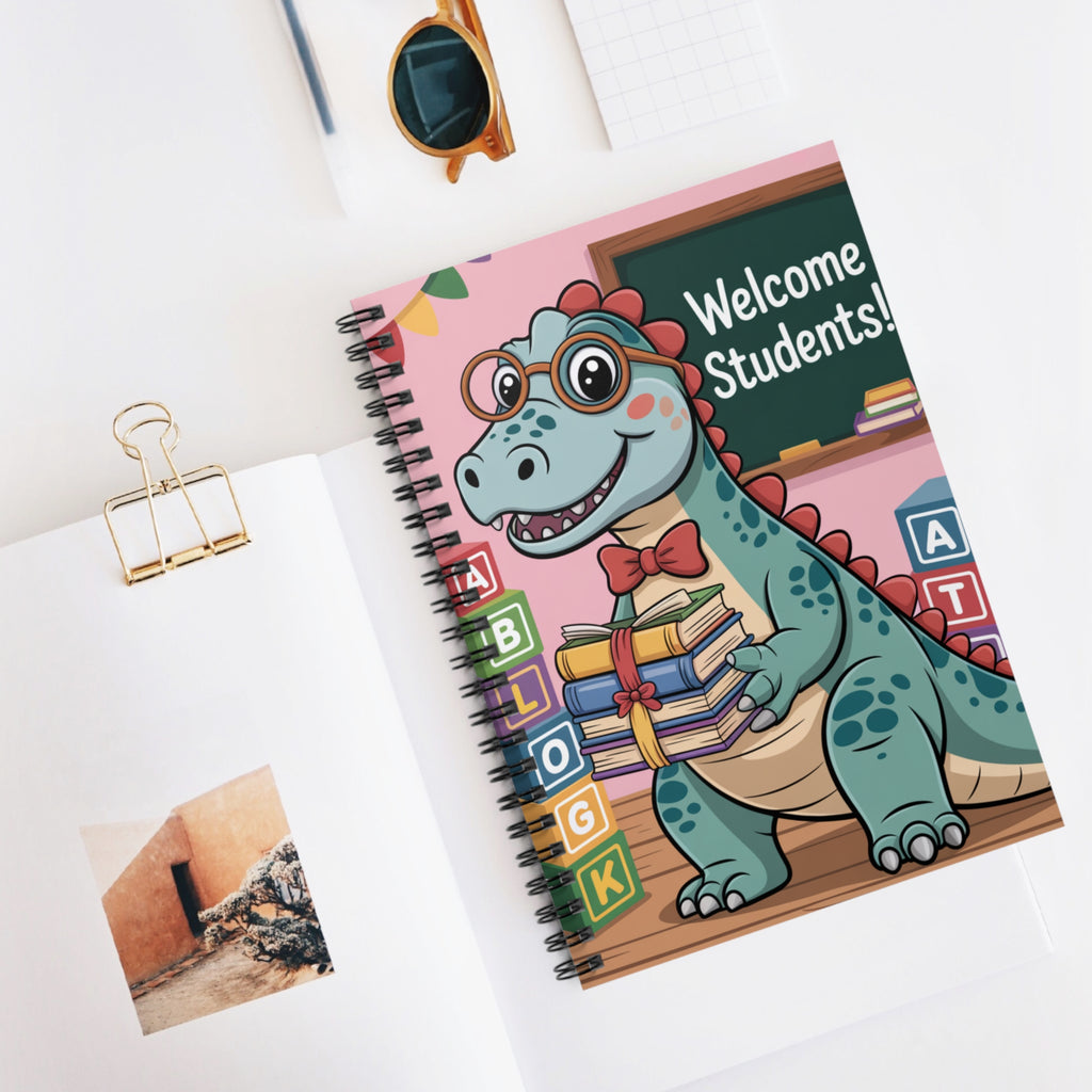 Cartoon Carnotaurus  -  Lined Spiral Notebook