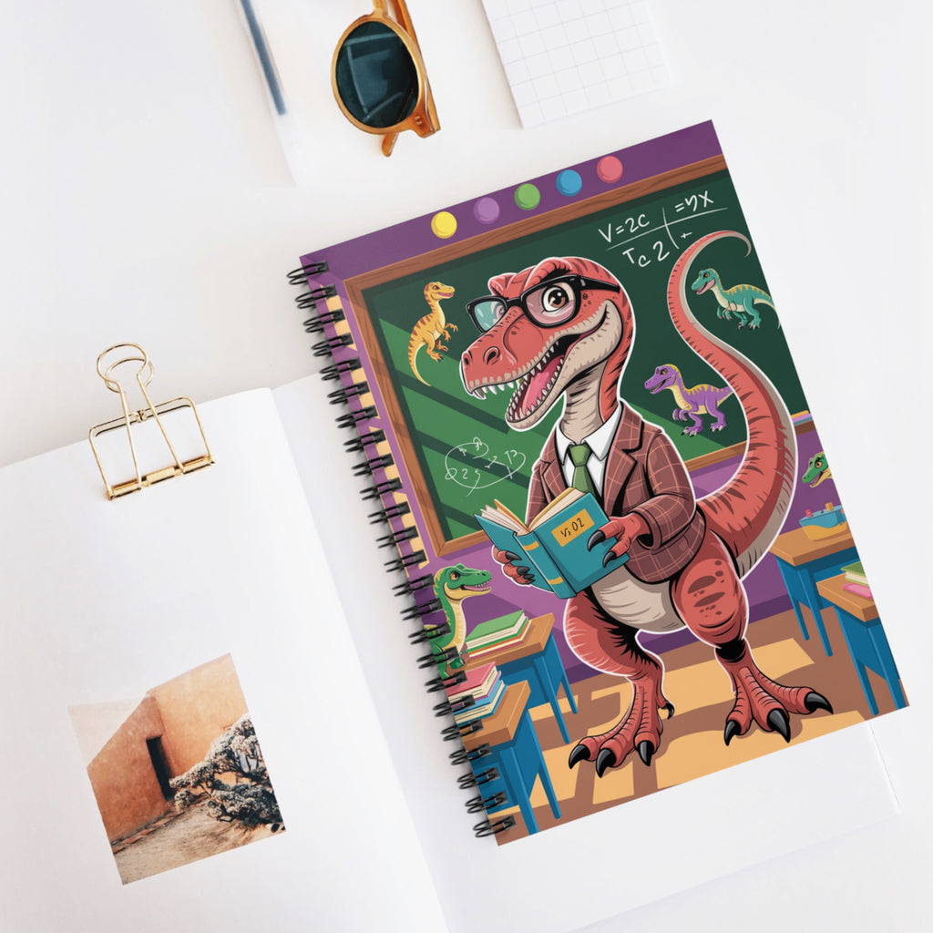 Cartoon T.Rex  -  Lines Spiral Notebook