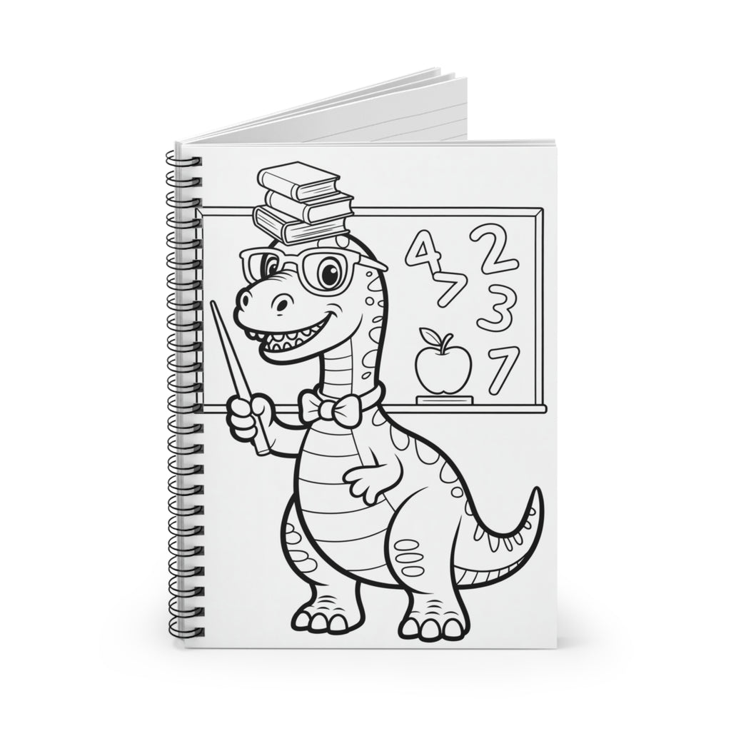 Cartoon Brontosaurus  -  Lined Spiral Notebook