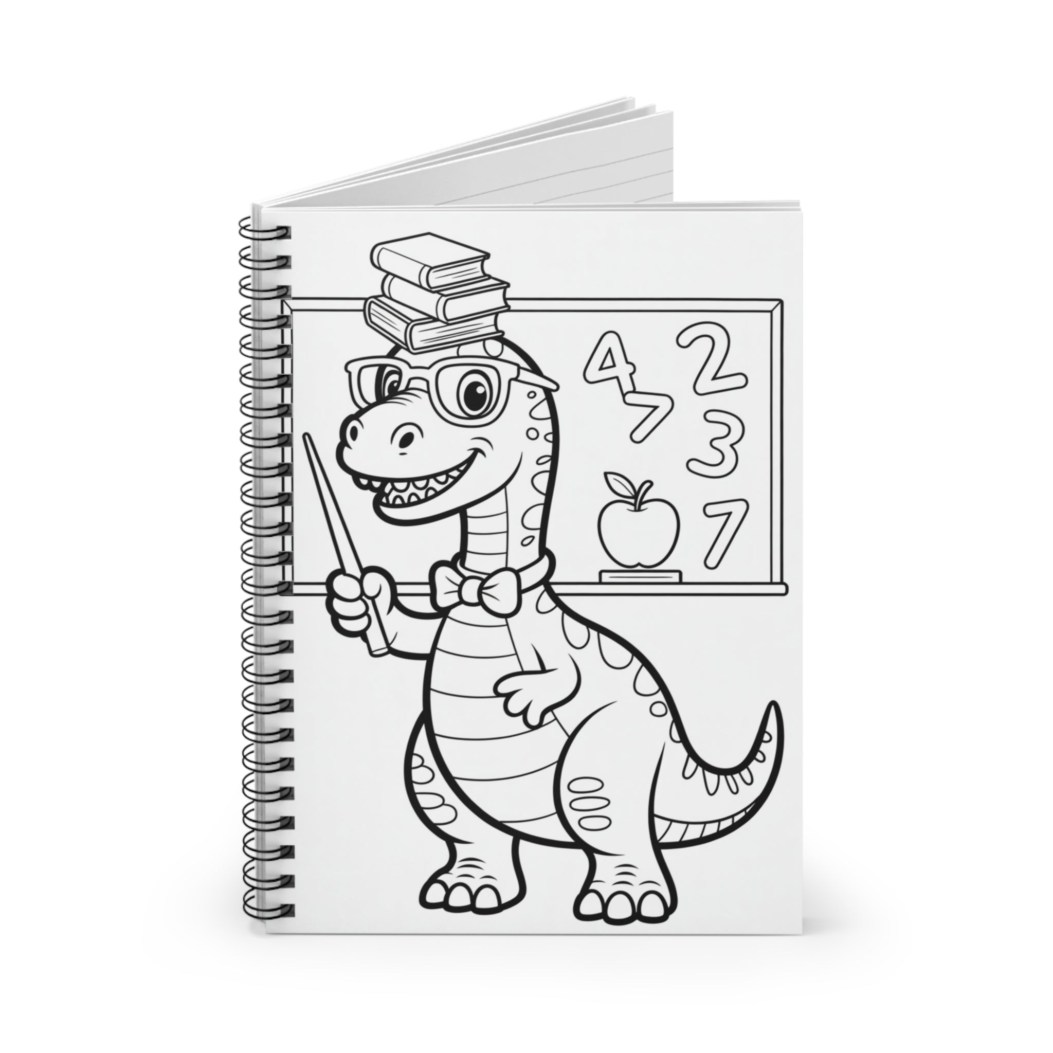 Cartoon Brontosaurus  -  Lined Spiral Notebook