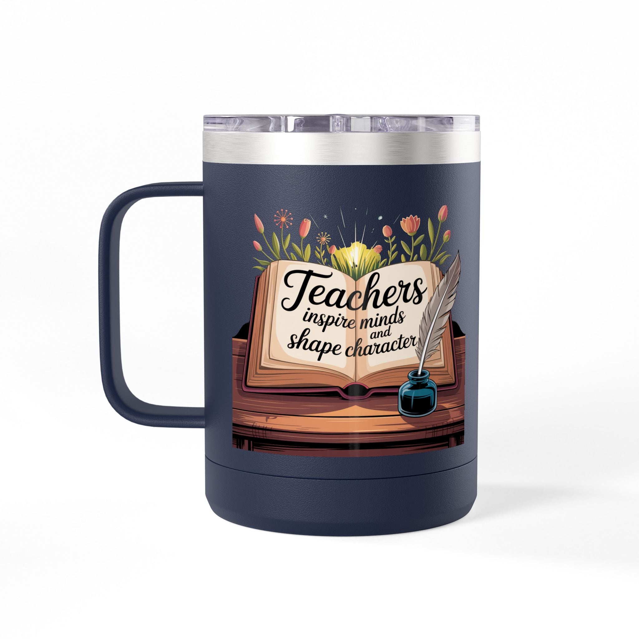 Teachers Inspire Minds and Shape Character - 15oz Teacher Coffee Mug