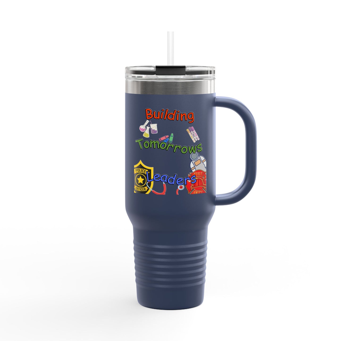 Inspirational Insulated Tumbler - 40oz, Building Tomorrow's Leaders