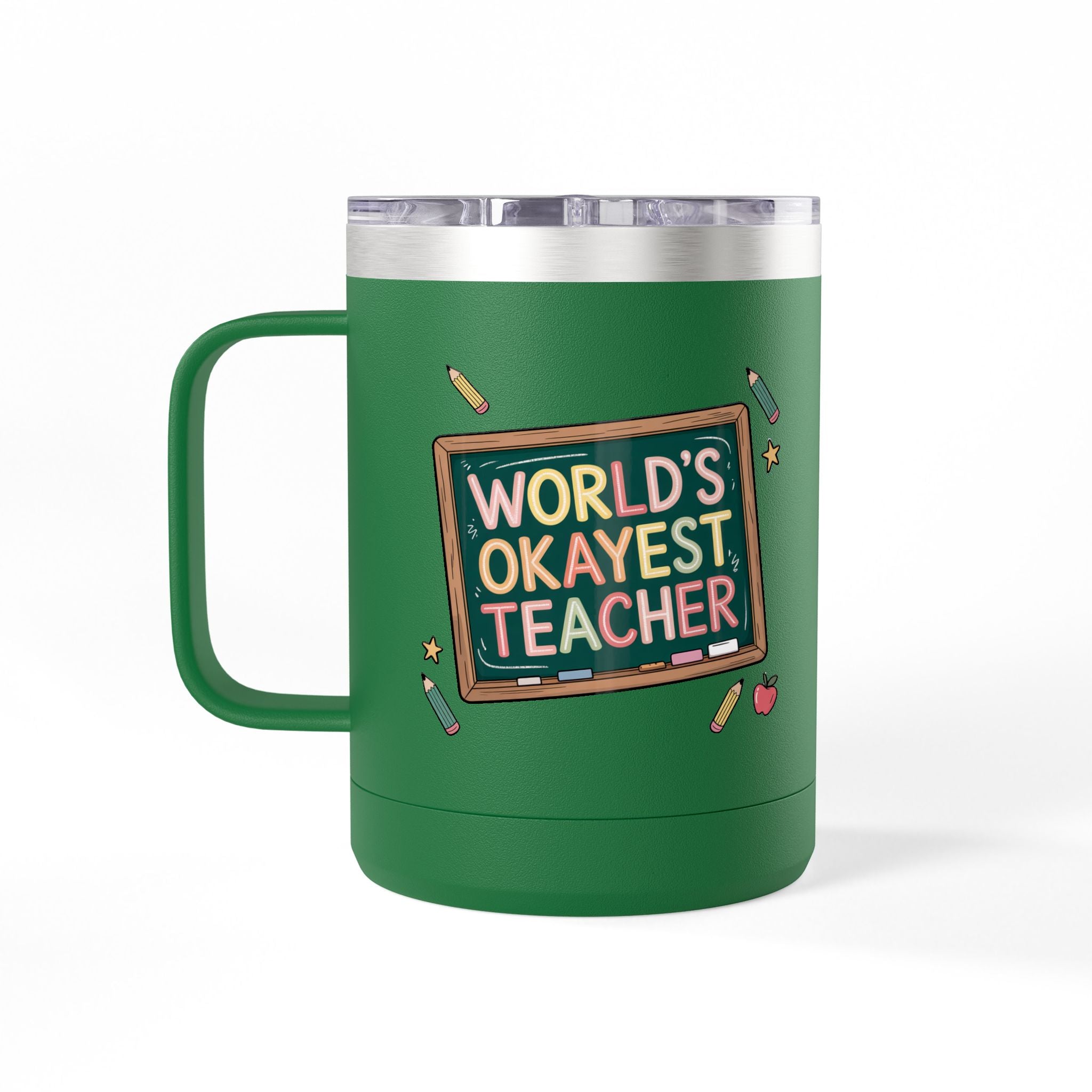World's Okayest Teacher - 15oz Teacher Coffee Mug