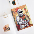Cartoon White Knight  -  Lined Spiral Notebook
