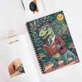 Cartoon Allosaurus  -  Lines Spiral Notebook