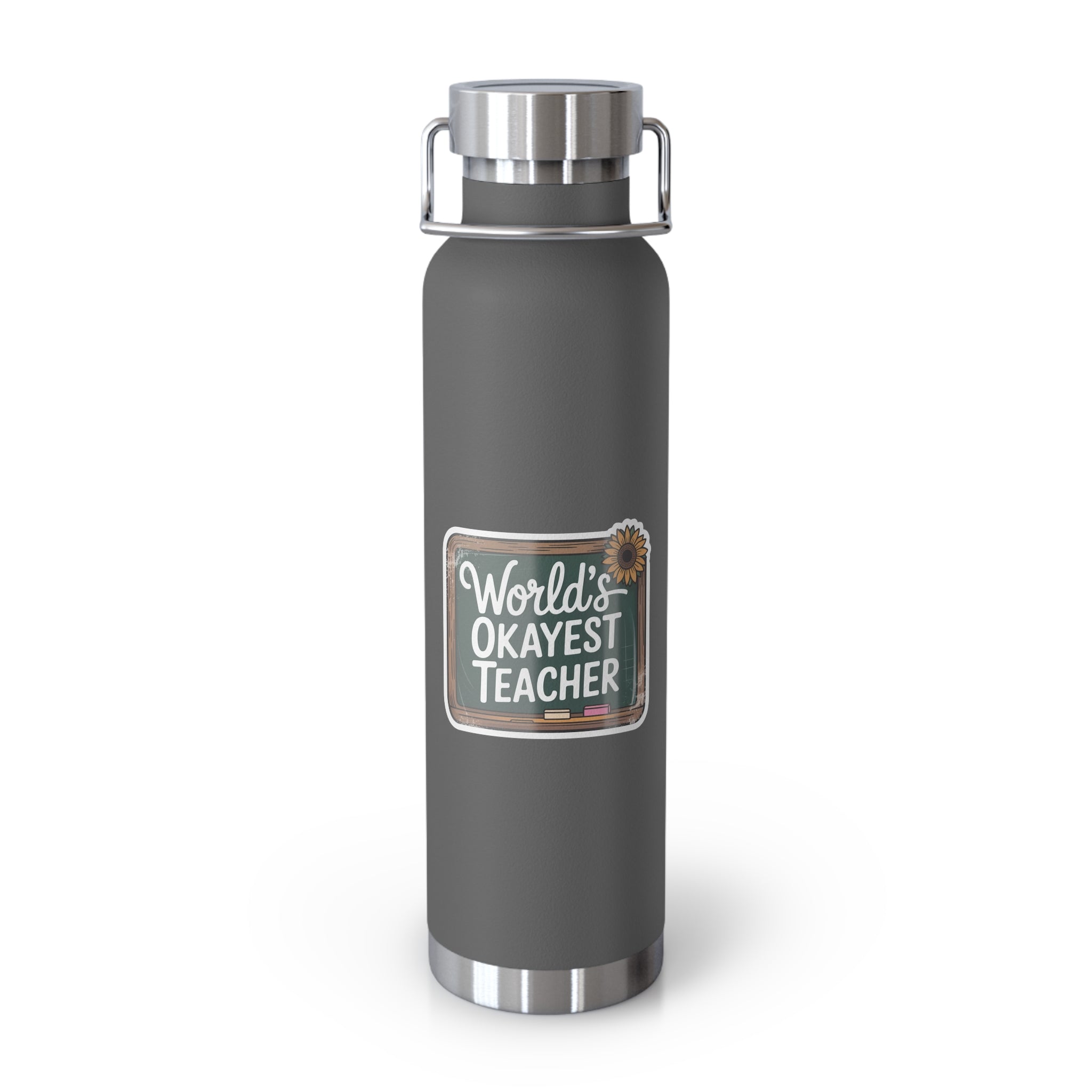 World's Okayest Teacher   -22oz Copper Teachers Tumbler