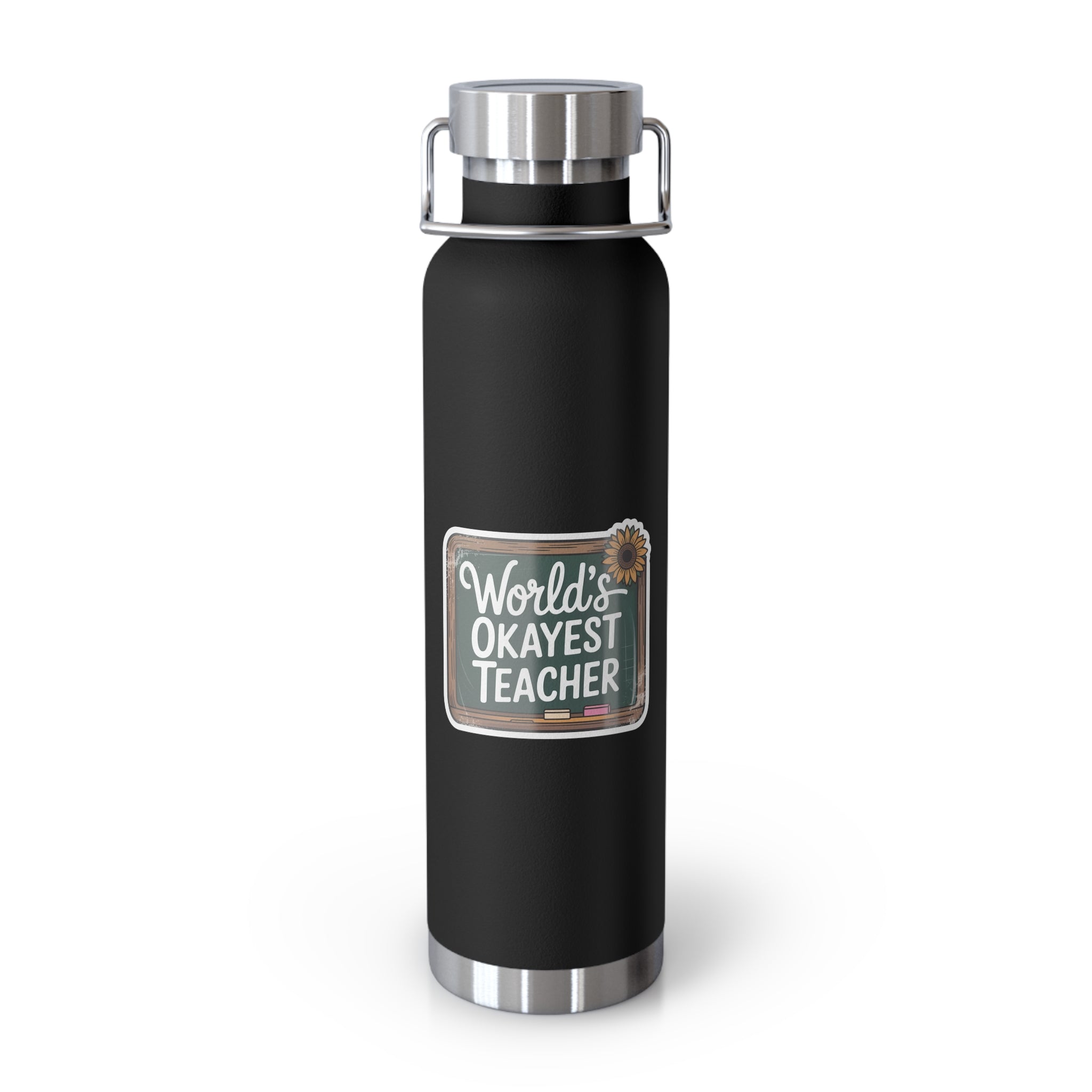 World's Okayest Teacher   -22oz Copper Teachers Tumbler