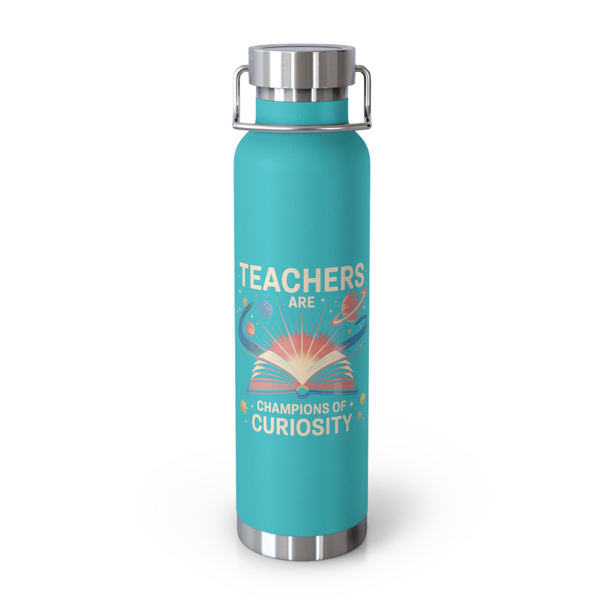 Teachers Are Champions of Curiosity  -22oz Copper Teachers Tumbler