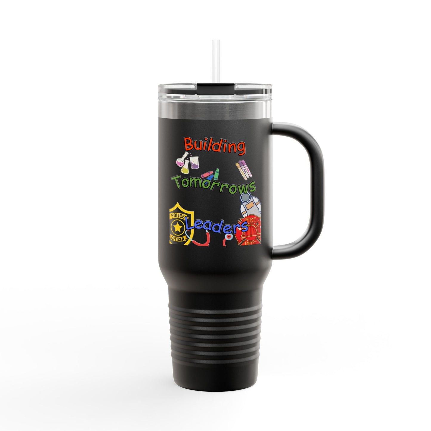 Inspirational Insulated Tumbler - 40oz, Building Tomorrow's Leaders