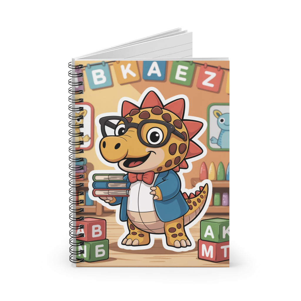 Cartoon Ankylosaurus  -  Lined Spiral Notebook