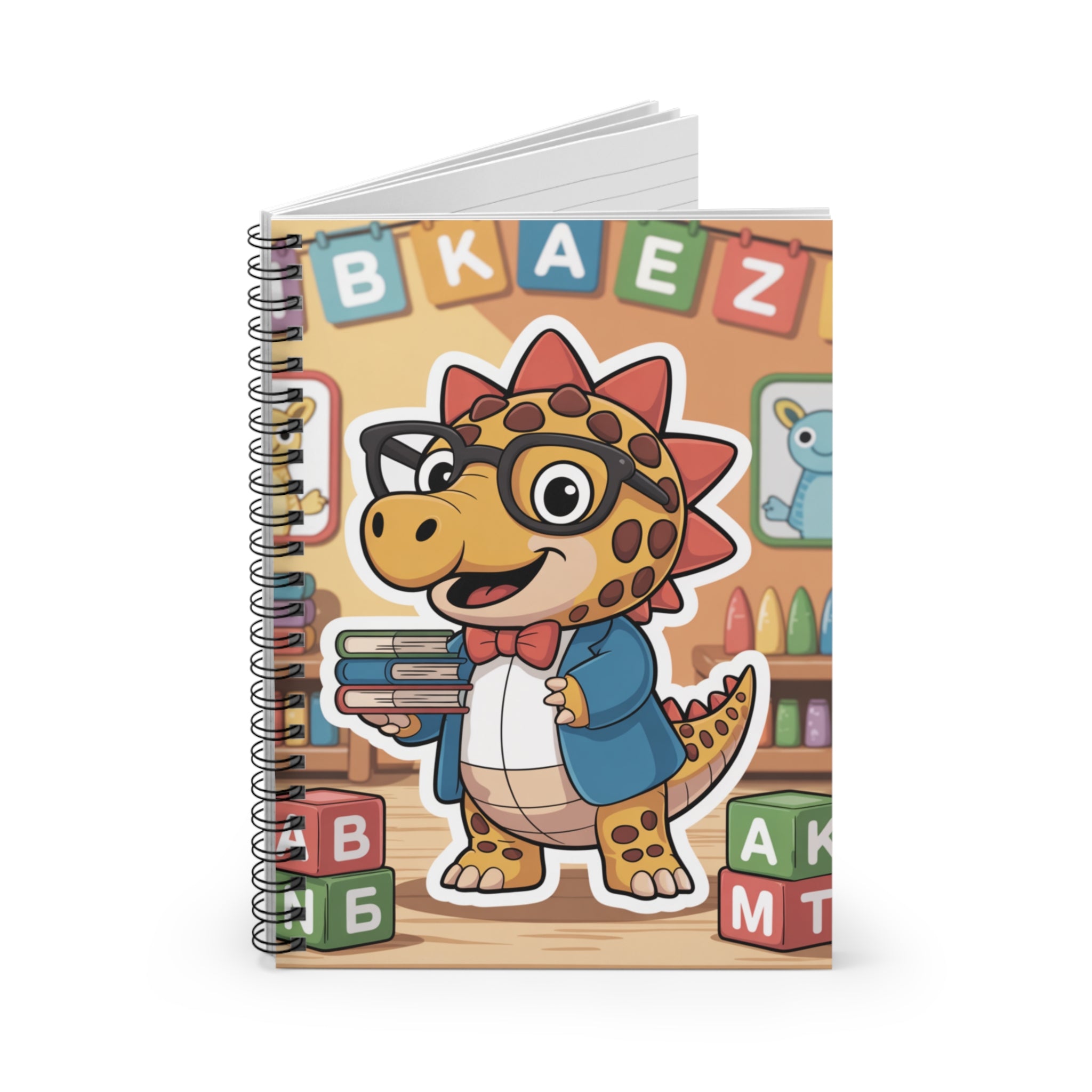 Cartoon Ankylosaurus  -  Lined Spiral Notebook
