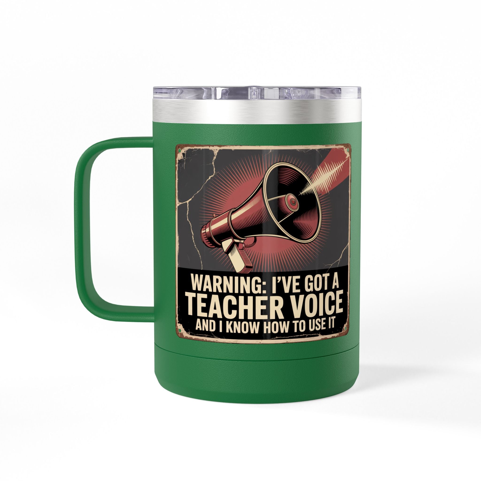 Warning: I've got a Teacher Voice and I Know how to Use it - 15oz Teacher Coffee Mug
