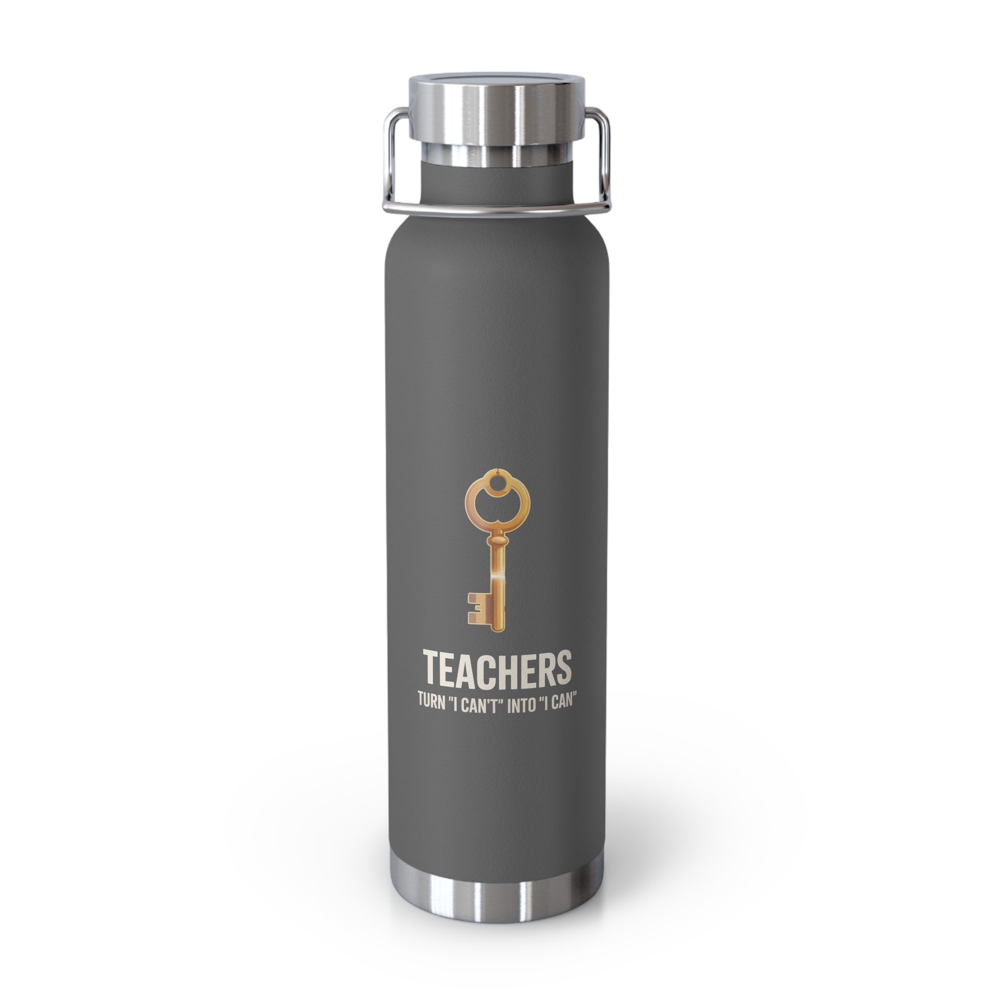Teachers Turn "I Can't" Into "I Can" -22oz Copper Teachers Tumbler