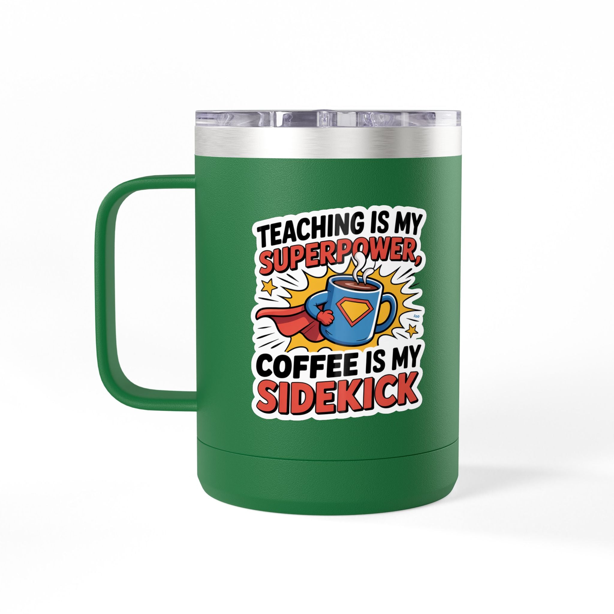 Teaching is my Superpower, Coffee is my Sidekick - 15oz Teacher Coffee Mug