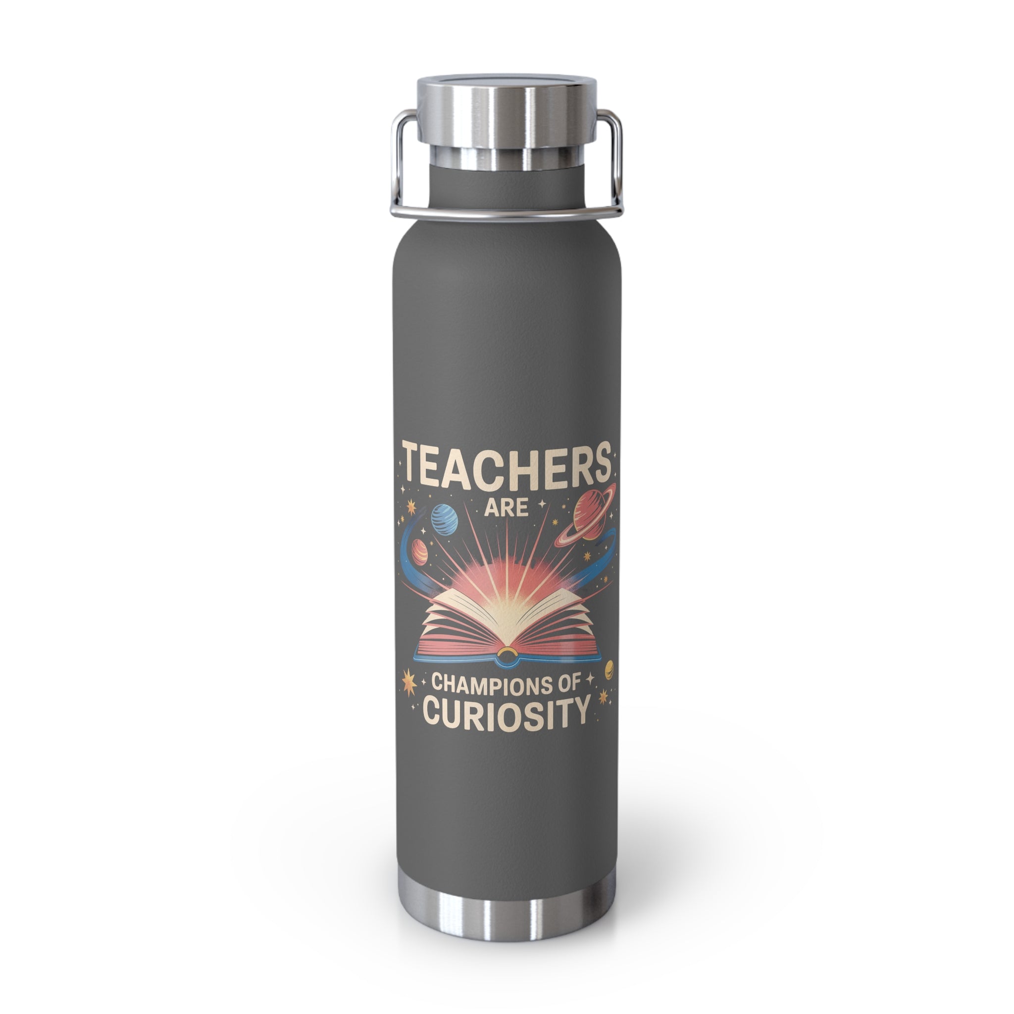Teachers Are Champions of Curiosity  -22oz Copper Teachers Tumbler