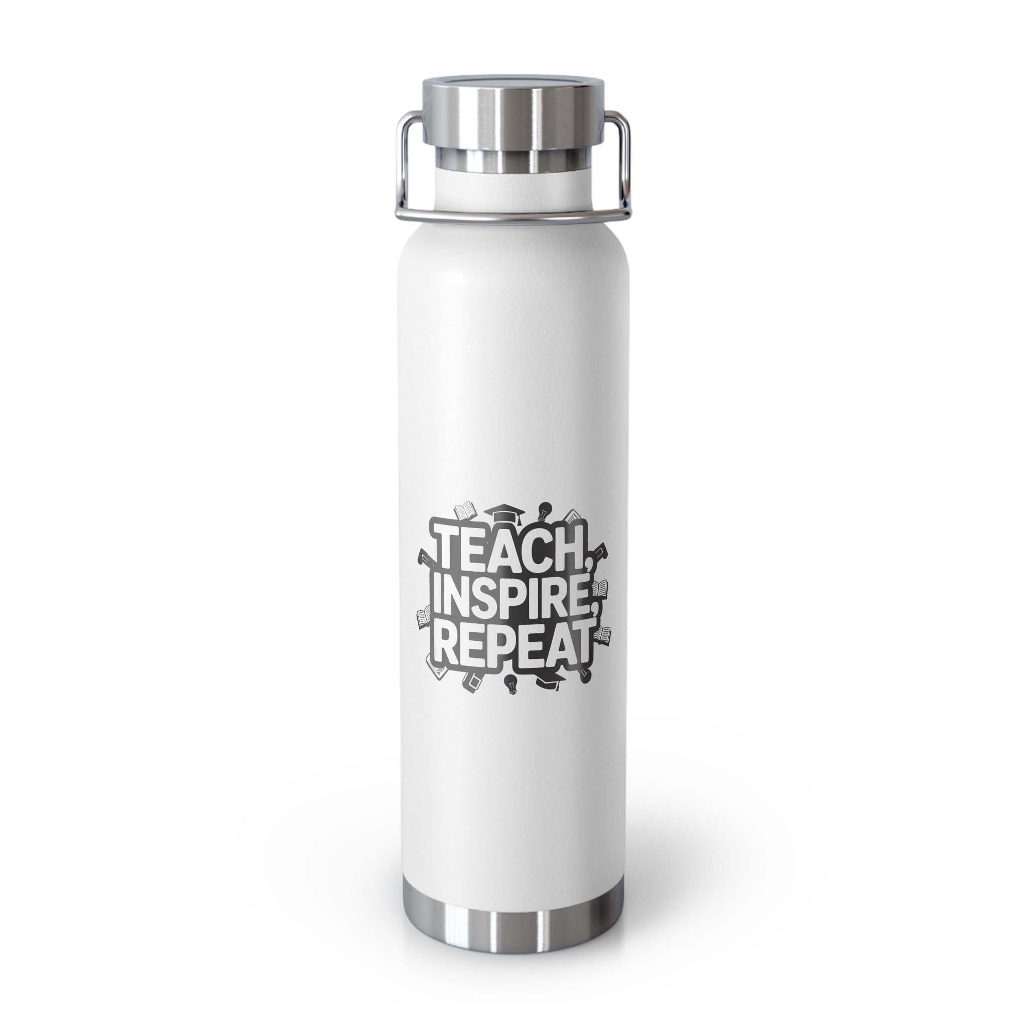 Teach, Inspire, Repeat  -22oz Copper Teachers Tumbler
