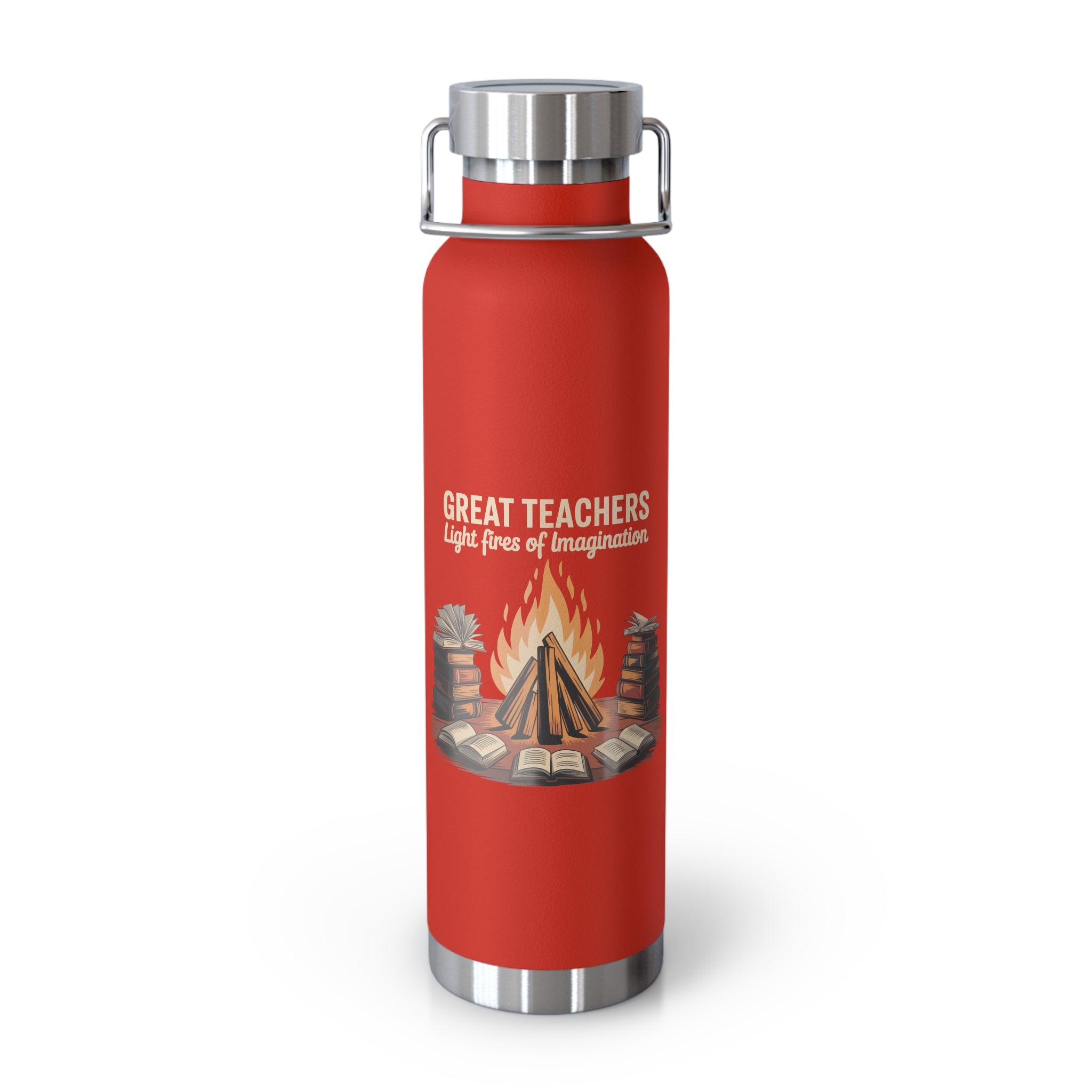 Great Teachers Light Fires of Imagination  -22oz Copper Teachers Tumbler